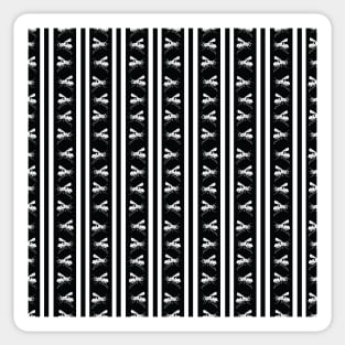 Black and White Striped Bee Print Sticker